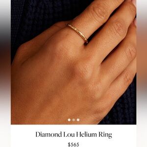 Gold Diamond Lou Helium Ring Size 8